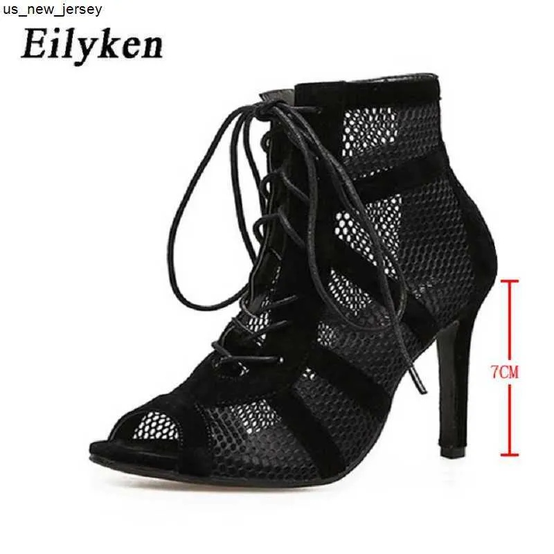 Sandały Eilyken seksowne mody tańczyć buty damskie bardzo lekkie komfort wysokiej jakości wysokiej jakości obcasy otwarte palce tańczące sandały kobiet rozmiar 43 J230518