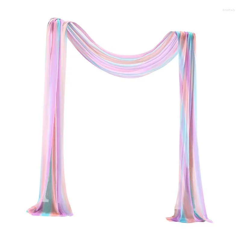 Curtain Tulle For Wedding Arch Outdoor Colorful Drapery Translucent Draped Gauze Fabric Backdrop Weddings Birthday