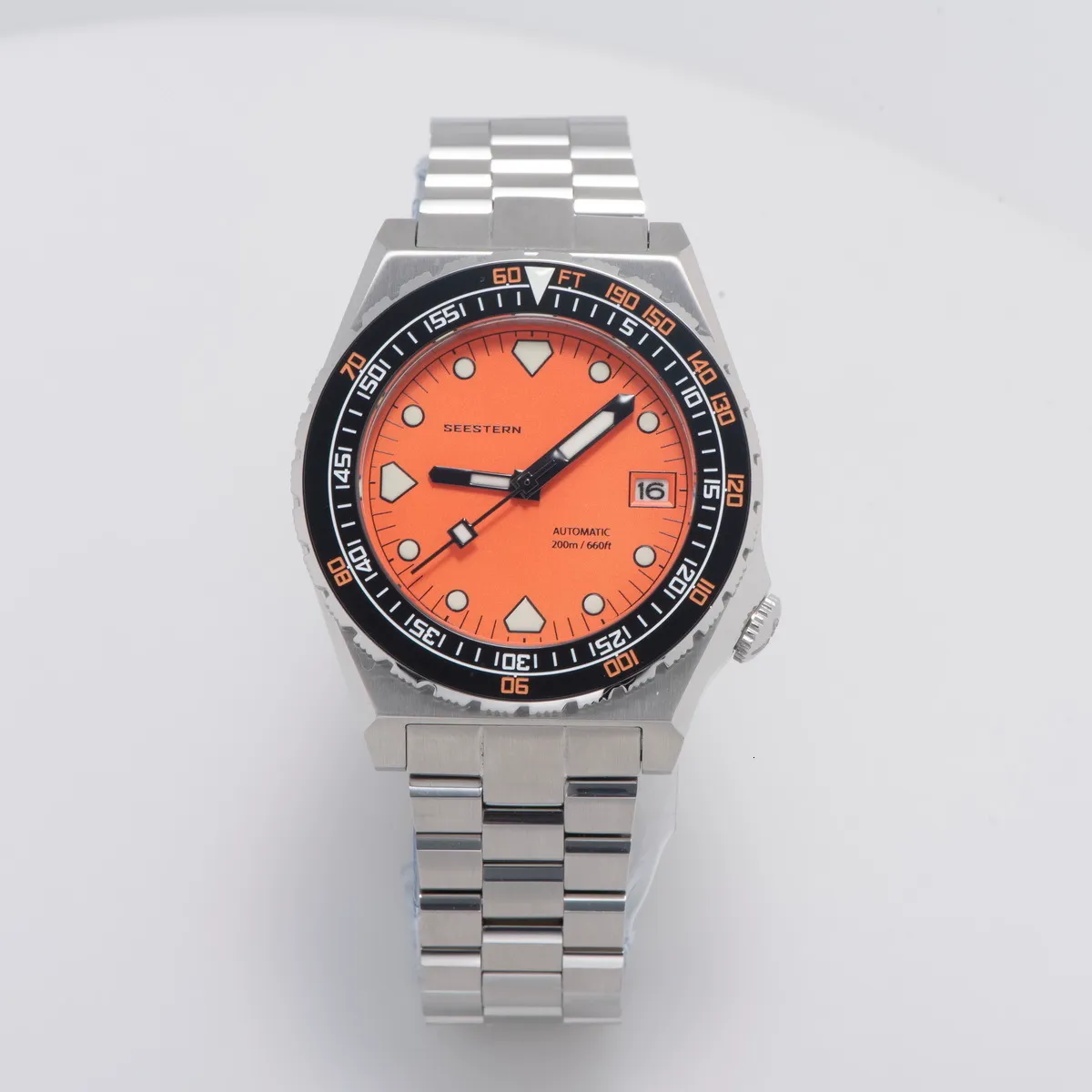 Seestern Sub600t Mens自動ダイバーウォッチ40mmブルーダイアミック 