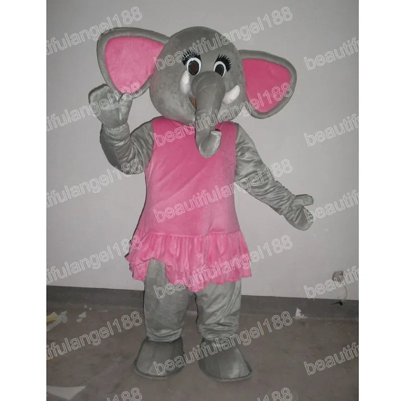 Julflicka elefant maskot kostym tecknad karaktär outfit kostym halloween fest utomhus karneval festival fancy klänning för män kvinnor