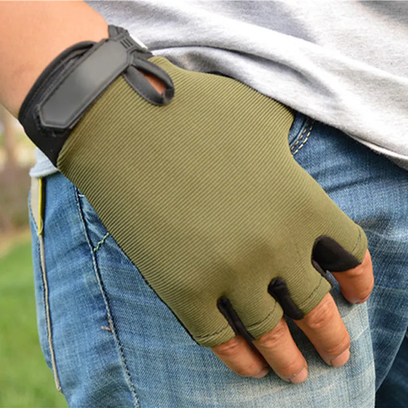 Cycling Gloves Anti-Slip Fingerless gloves Men Half Finger Fishing Hunting Cycling Gloves Outdoor Tactical Sport Equipment Camping Gloves 230518