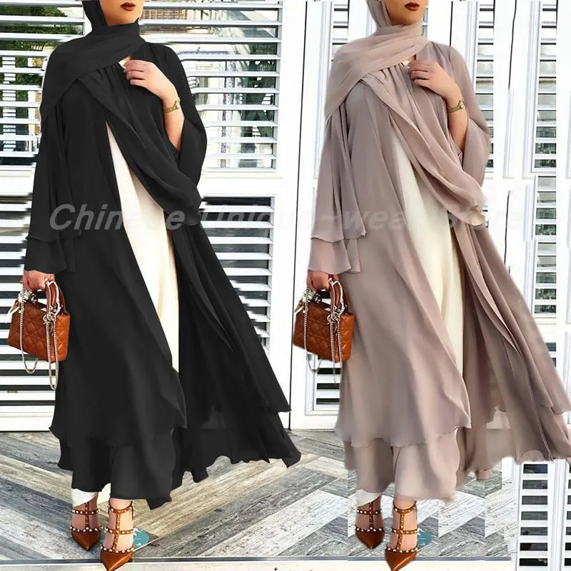 Ubranie etniczne muzułmańskie kobiety swetra szata na Bliskim Wschodzie Kolor długi spódnica arabska abayas moda Dubaj islamska pasująca turban