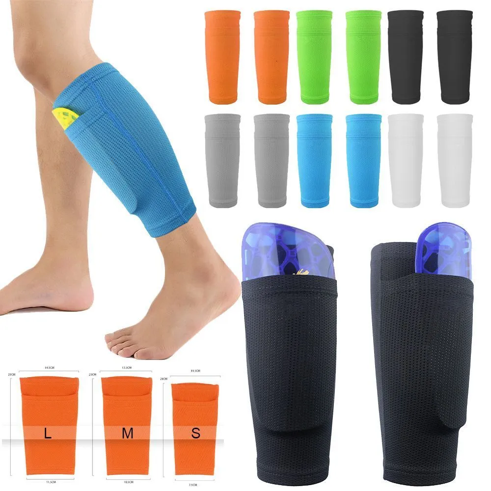 Sports Socks Breathable Kids Boys Men Shinpads Soccer Shin Pads