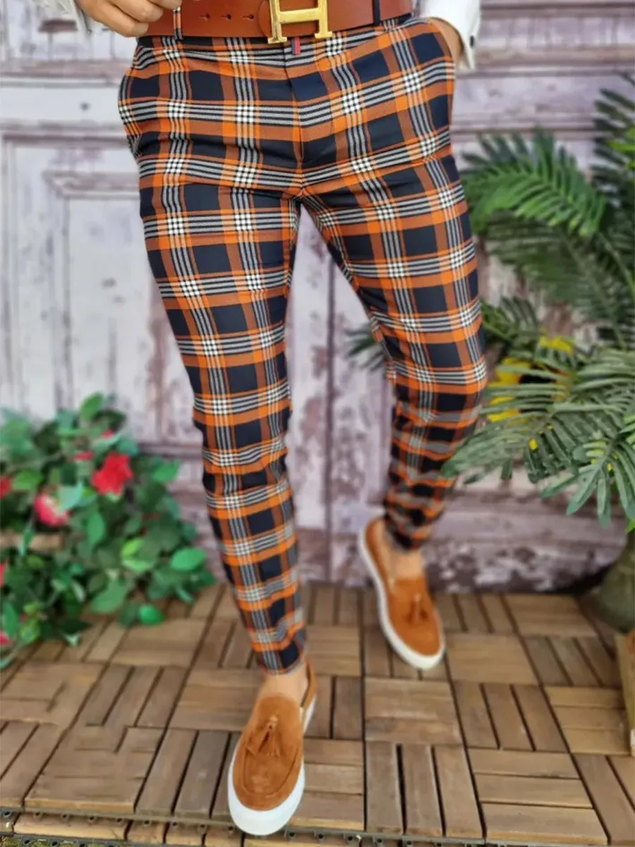 Designer plaid shop pants
