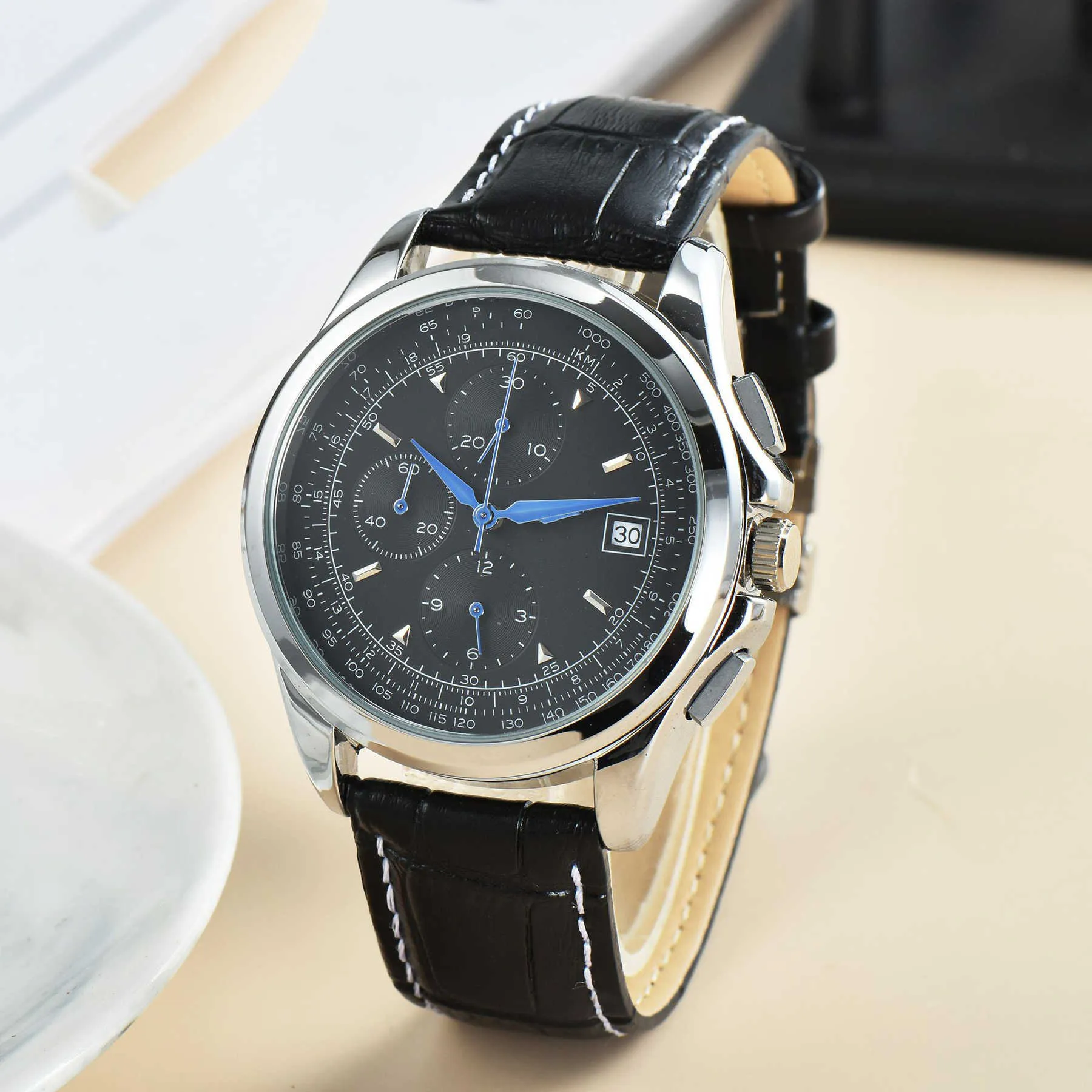 Słynny projektant marki męskie zegarki mody kwarcowy automatyczny luksusowy zegarek skórzany stalowy zegarek zegarki na nadgarstki