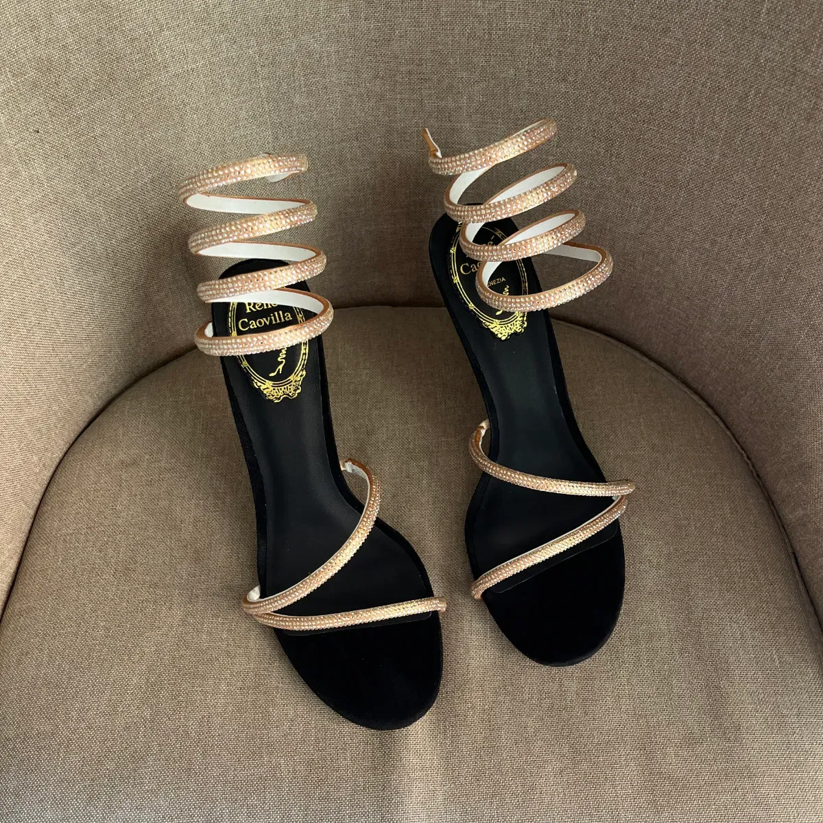 Snake ankle heels hotsell