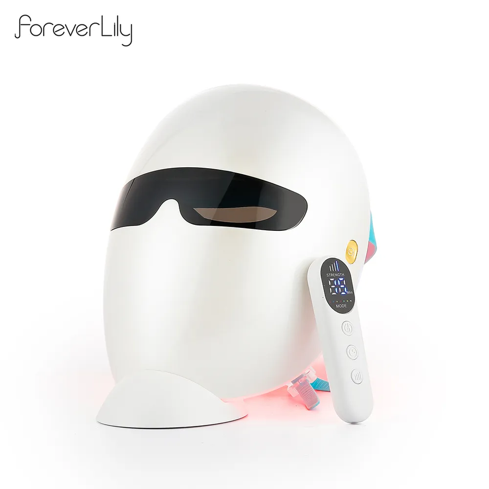 Ansiktsvårdsenheter Wireless 7 Color LED Mask Pon Therapy Skin Rejuvenation Brightening Antiwrinkle Ance Treatment Face Beatuy Spa Mask 230517