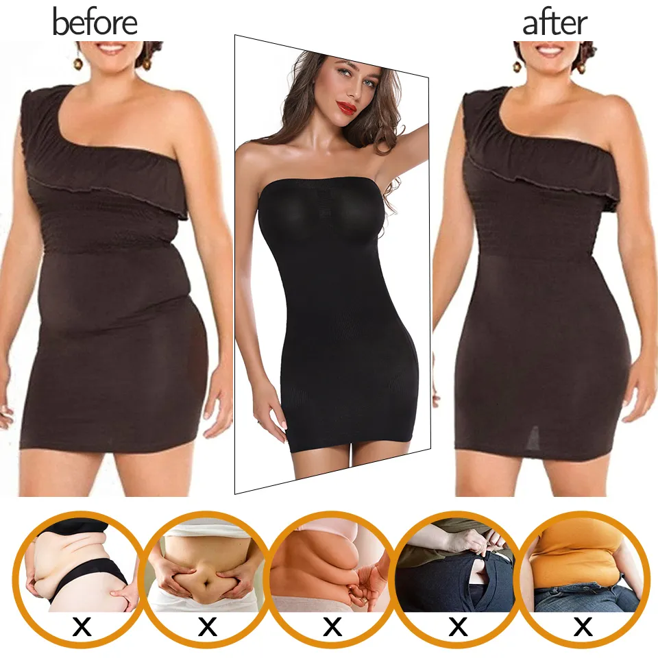 Women Strapless Slip For Under Dresses Shaping Control Slips Slimming Full Body  Shapewear Skirt Seamless Shaper Underwear From 18,21 €