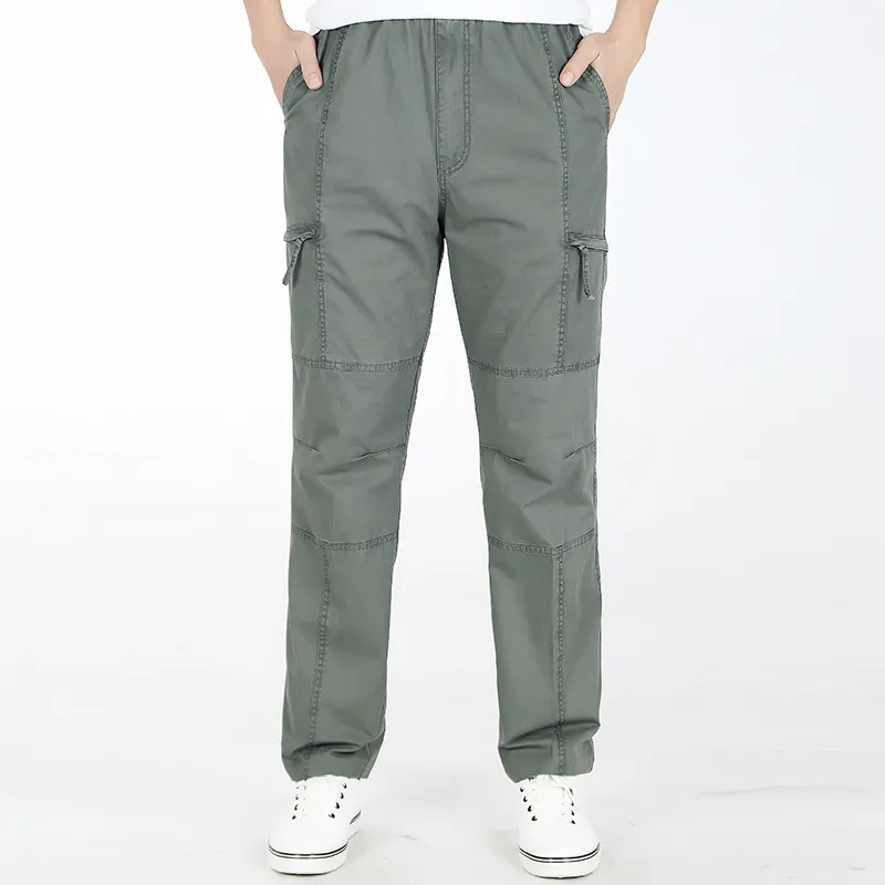 Menskläder Male Summer Loose Army Green Cargo Pants Plus Size XXXL 4XL 5XL 6XL Spring Casual Black Baggy Big Byxor
