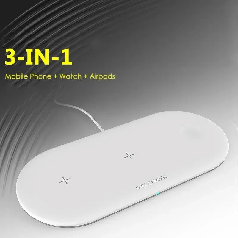 3 In 1 Portable Wireless Charger For IPhone 11 Pro Samsung S8 Fast