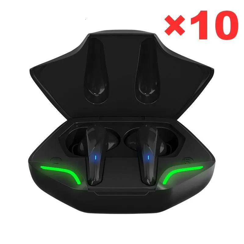 Telefon komórkowy słuchawki G11 słuchawki Bluetooth Latensi Rendah Gamer Gamer TWS Earbud Kontrol Sentuh Bass Nirkabel Hałas Hałas Anulujący HD 10 BUAH 230517