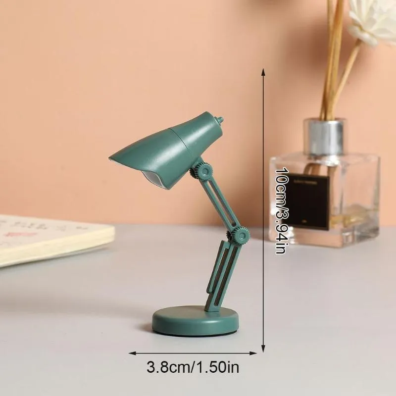 Lampade da tavolo Lampada da lettura 2W LED Pieghevole Mini Luce 180 Regolabile Desktop Night Tipo 2 Verde