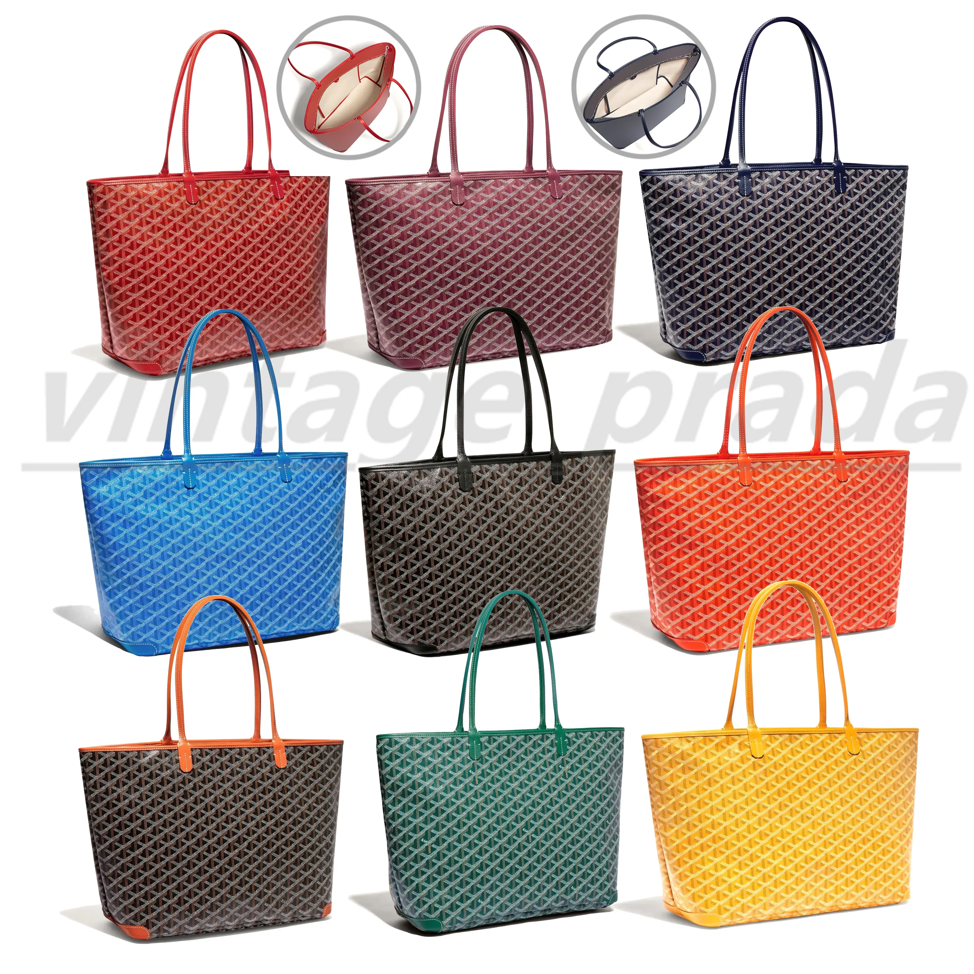 top handle donna uomo bianco borsa tote moda Goya per donna borsa borsa Luxurys pochette borse weekender vera pelle CrossBody spalla 7a borsa da