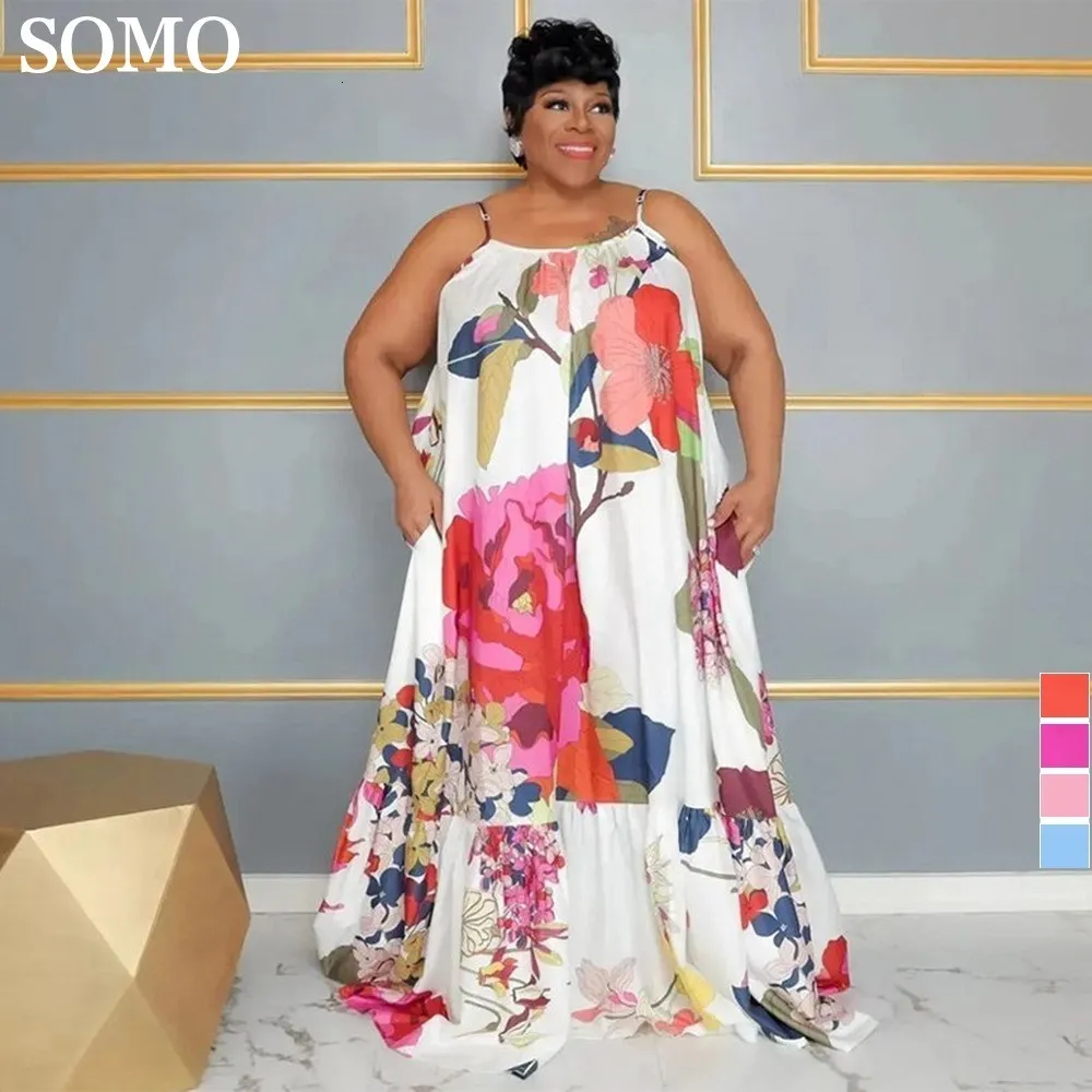 SOMO Plus Size Bardot Dress Printed Halter Maxi Dress Fashionable Summer Clothes For Beachwear And Wholesale Drop 230518 From Cong02 18.49 DHgate.Com
