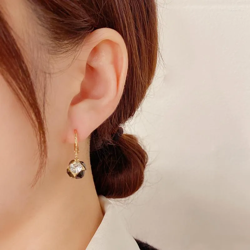 Dangle Earrings 2023 Fashion Temperament Simple Rhinestone Ball Exquisite All-match High-end February 14 Valentine's Day Gift