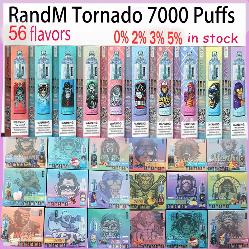 Authentic Randm Tornado 7000 Puffs Dispositivo VAPE Disponível VAP