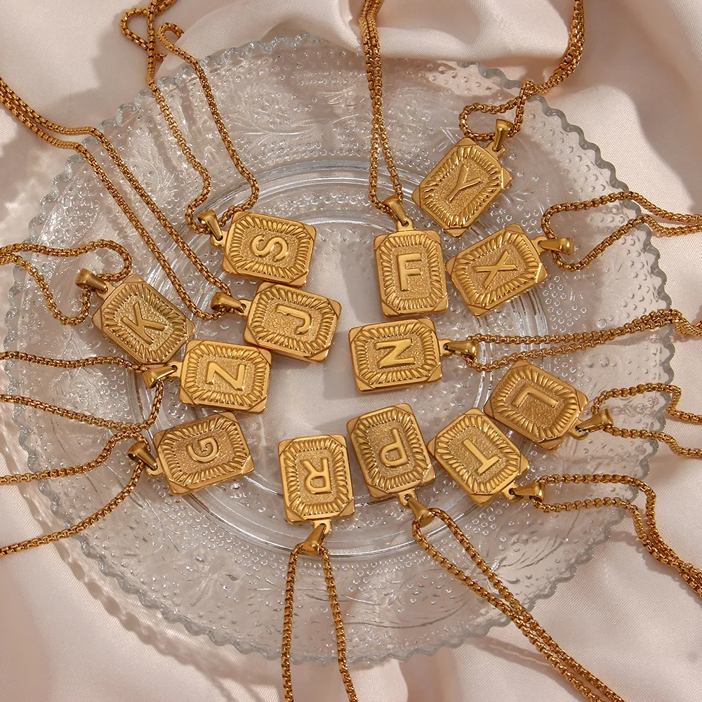 Gold Plated Letter Necklaces For Men Pendant Necklaces Gold Plated Copper Chunky From Fossetteq, 