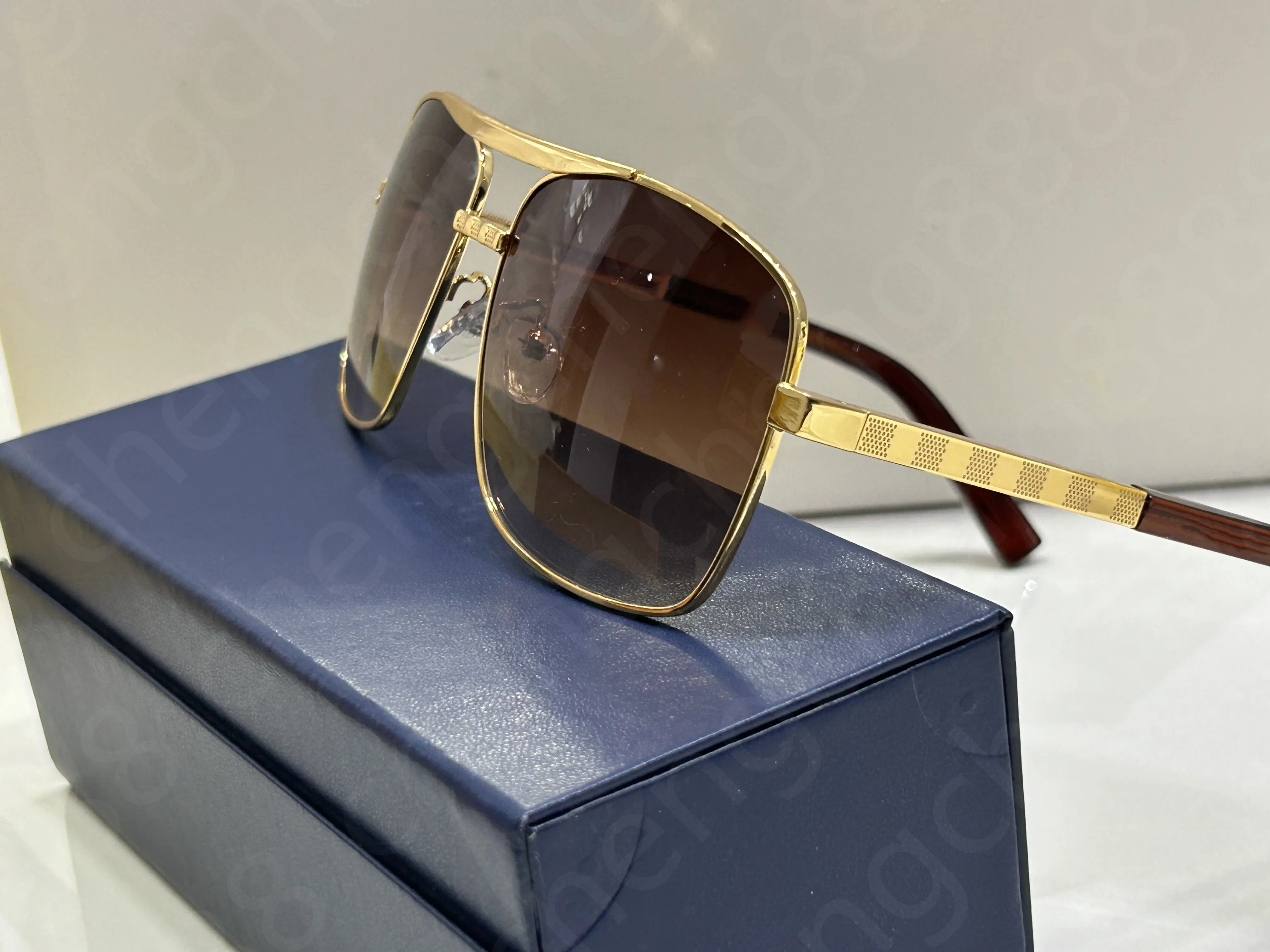 Attitude Sunglasses Men For On Classic Metal Square Gold Frame Uv