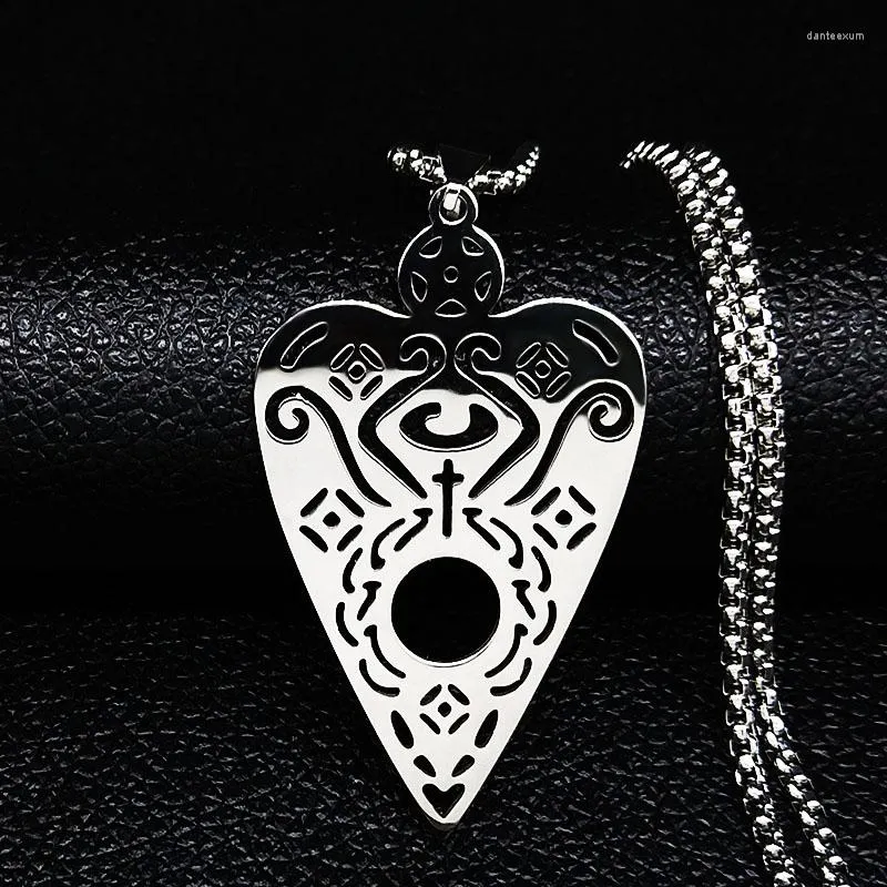 Pendant Necklaces Punk Eye Divination Stainless Steel Statement Necklace Women Silver Color Jewelry Gift Cadenas Para Hombre N3007S06
