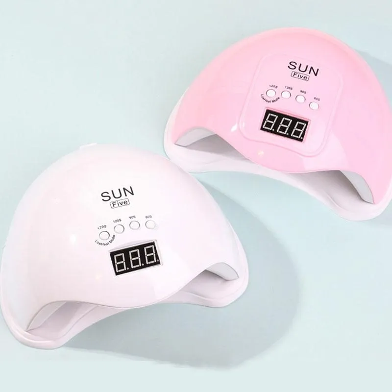 Secadores de unhas Sun Lamp LED Five UV para unhas Manicure Manicure Smart LCD Display toda a ferramenta de polimento de gel