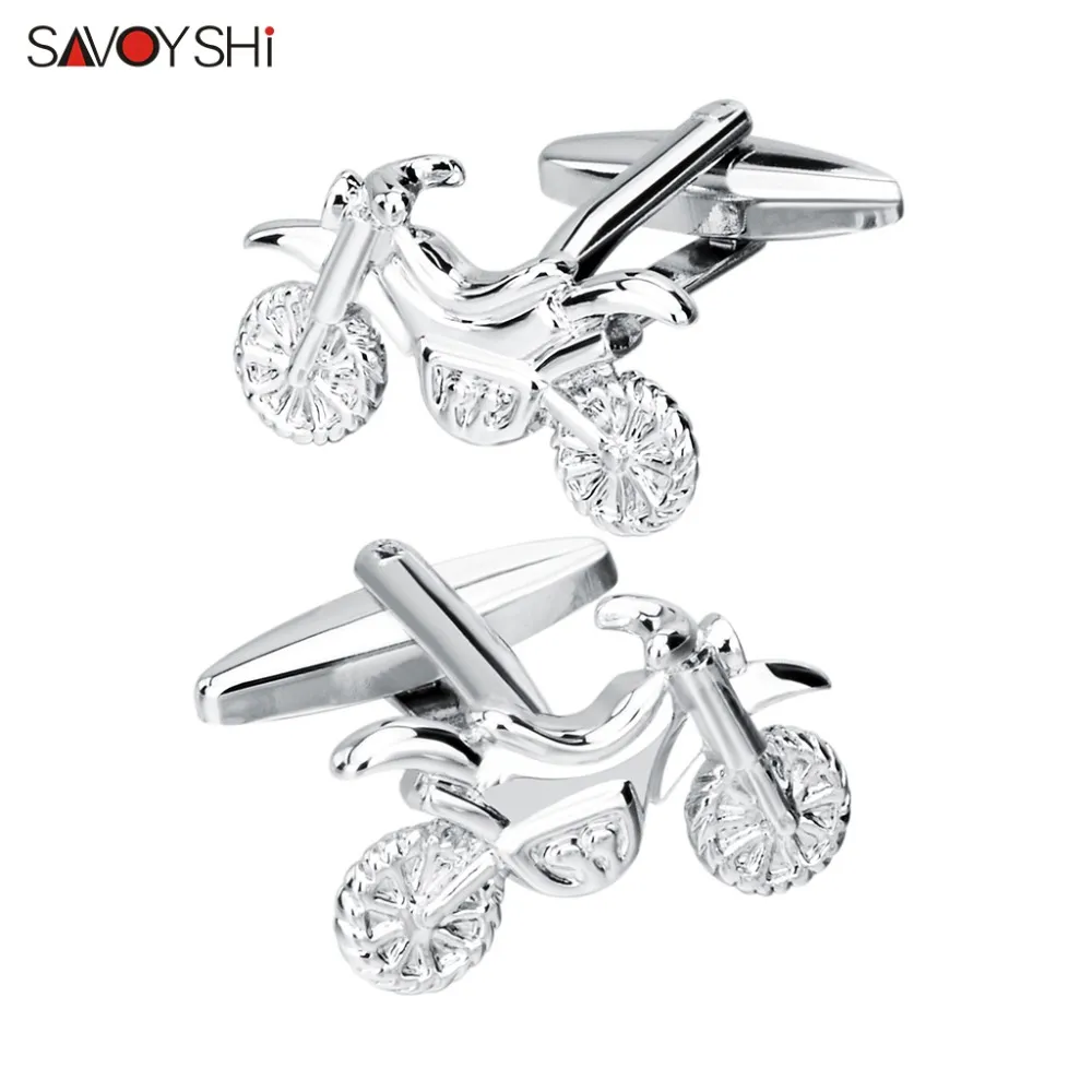 Savoyshi Jewelry Shird Cufflinks Mens Designer Brand Motelcycle Cuffs Links wholesaleボタン高品質の結婚式の贈り物