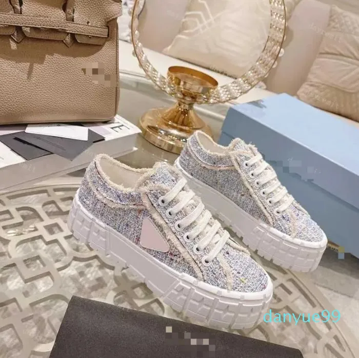 Designer Sneakers Women Dress Nylon Casual Ladies Shoes Canvas