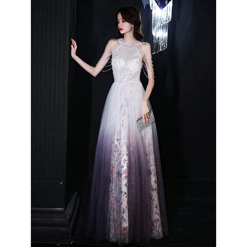 Vintage Crystal Mother Of Quinceanera Dress With Jewel Sequin Appliques, Sleeves, And Beaded