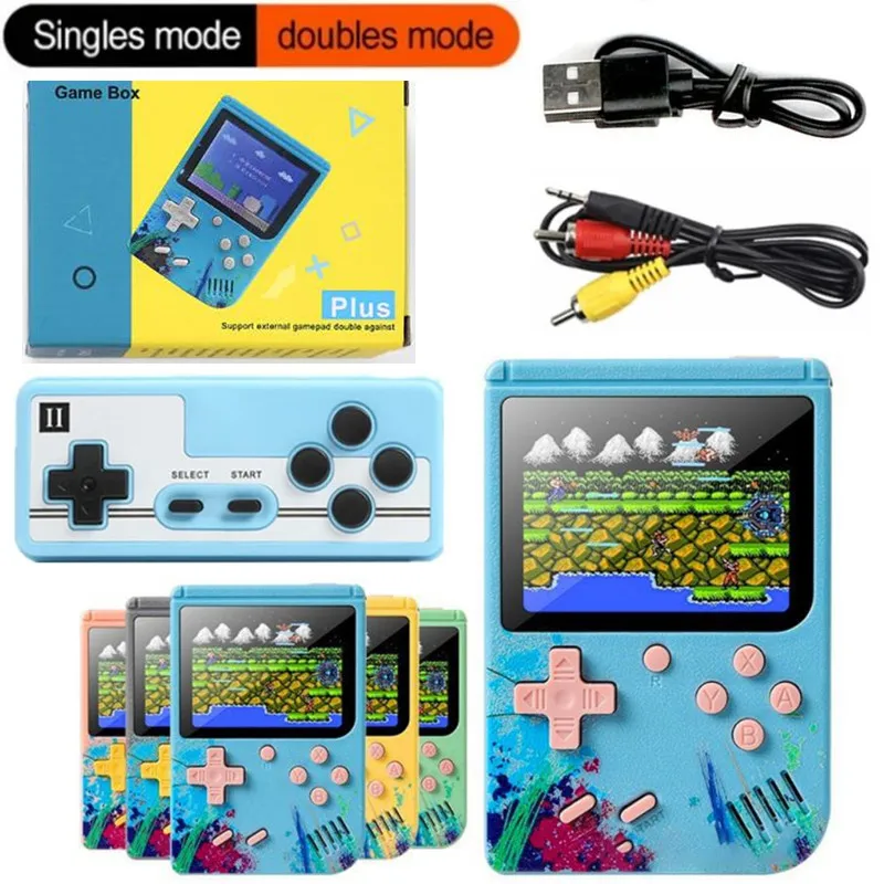 8 بت 3 بوصة G50 G50 Retro Video Game Console بنيت في 500 الكلاسيكية Gamepad واحدة مزدوجة لعبة Player Player Game Colorful LCD