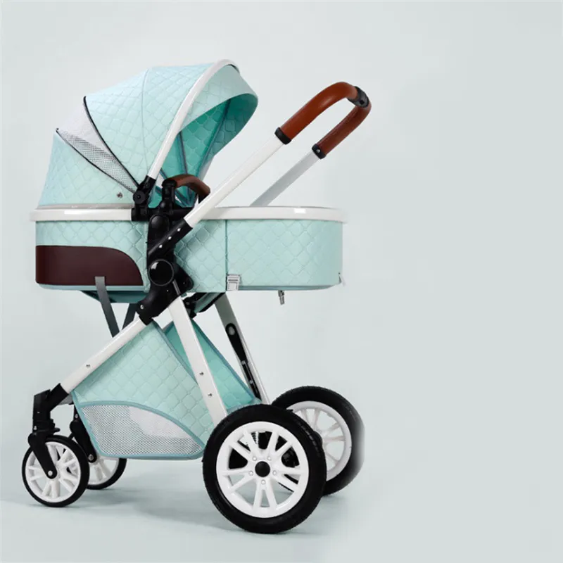 3-in-1 Convertible Baby Stroller: High Landscape Pram, Bassinet