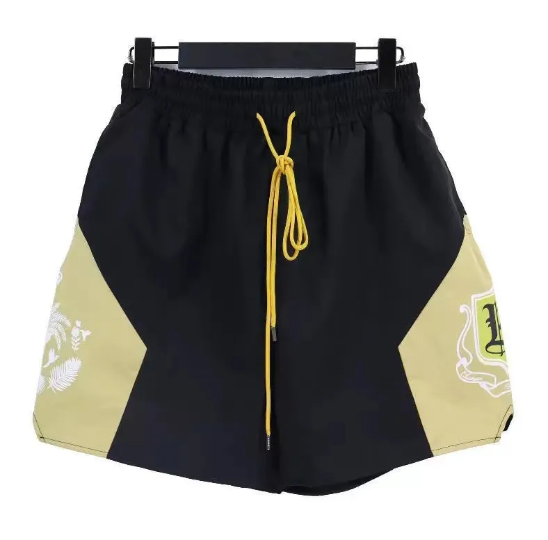 Rhude shorts masculino moda praia calças esportes de fitness luxo alta qualidade verão casual versátil secagem rápida malha respirável 8up8