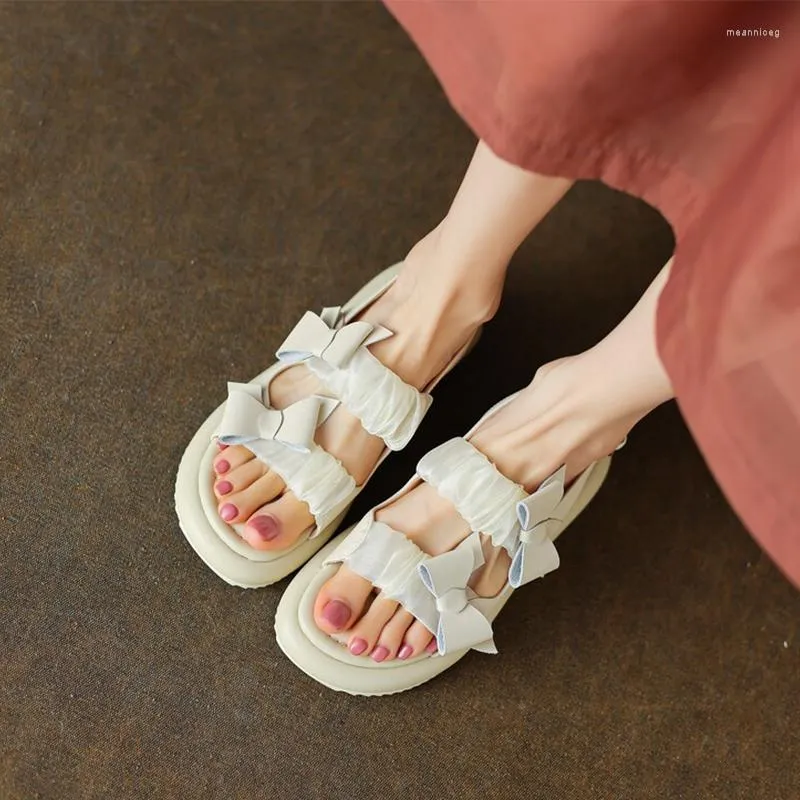 Ladies bow sandals outlet