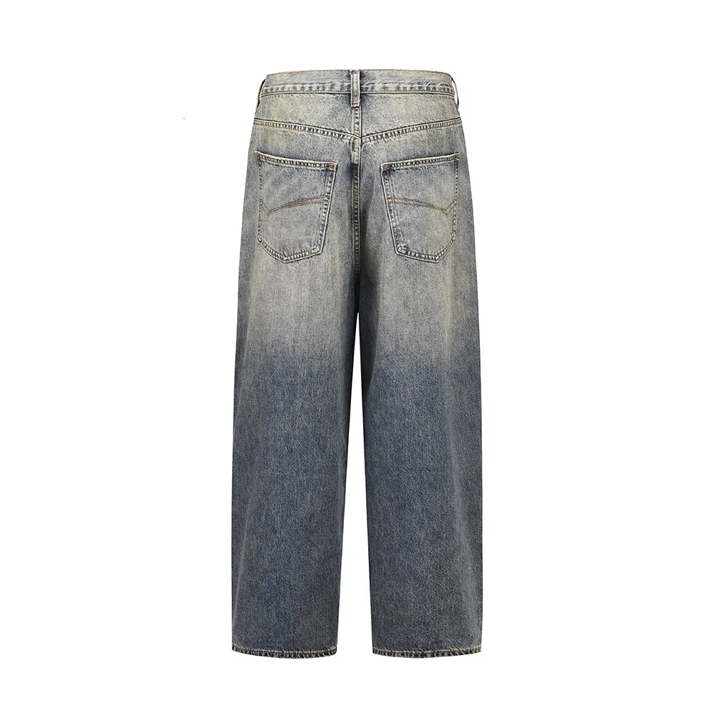 Harajuku Jeans: Washed Gradient Wide Leg Denim Pants for Men & Women
