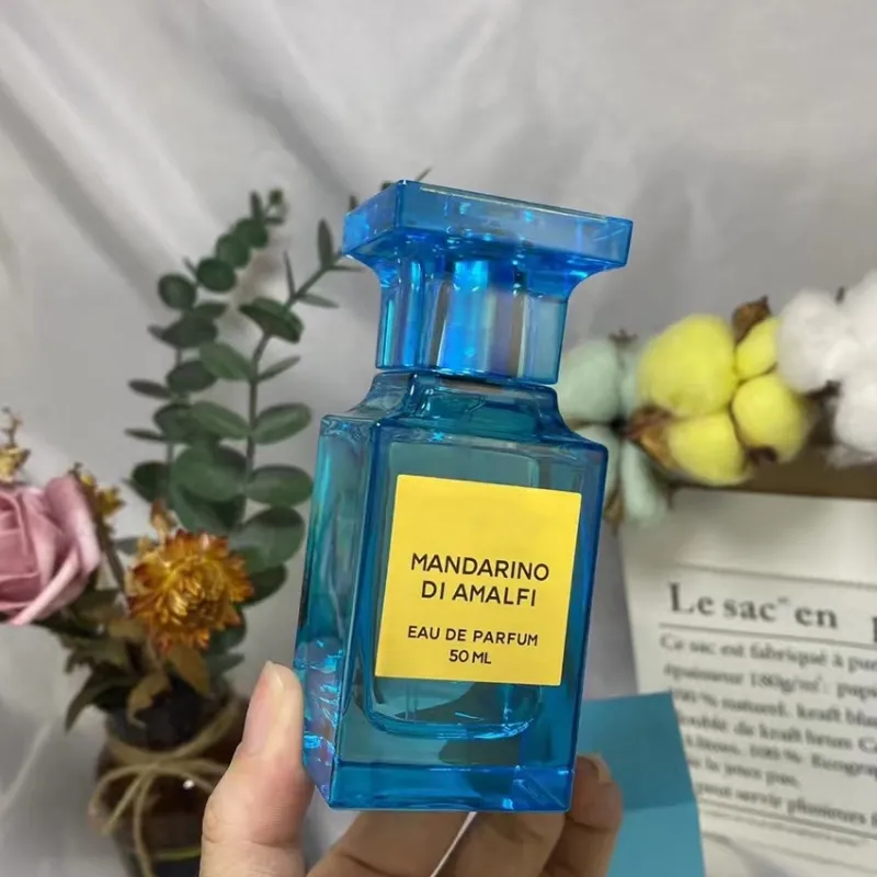 Mandarino di Amalfi 50ml 유니osex 향수 Amalfi 감귤 오드 파르 럼 남성과 여성을위한 오래 지속되는 유명 브랜드 오리지널 향수