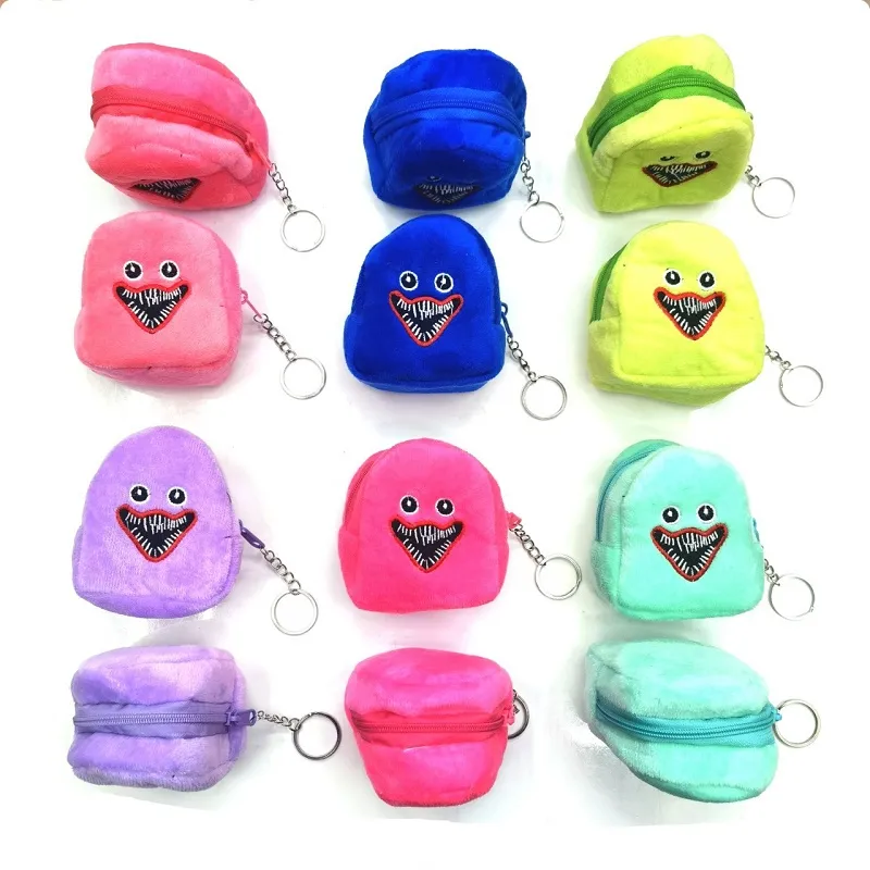 F brica de juguetes venta al por mayor juguetes de peluche huggy wuggy de 6 colores cero monederos juegos de dibujos animados mochilas escolares