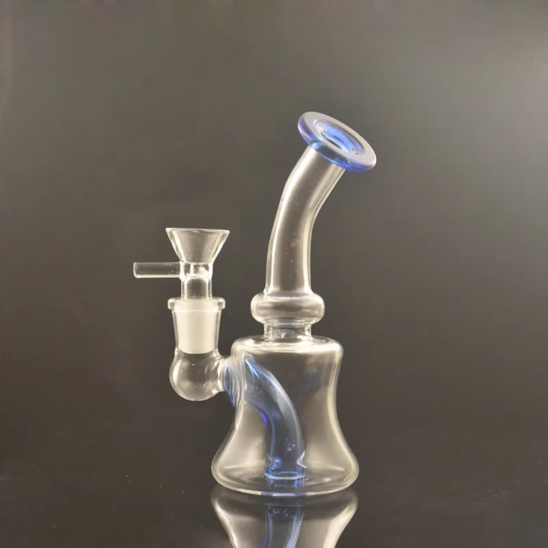 Petit Mini Bongs En Verre Dab Rigs Narguilé 14mm Joint Femelle avec Bol De Fumer Petit Bubbler Beaker Bong Conduites D'eau Oil Rig Moins Cher 2pcs