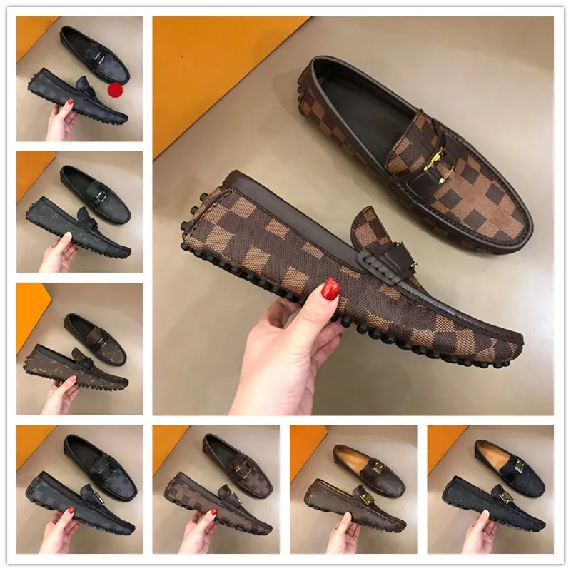 Louies Vuttion Sneakers Driver Moccasin Mens Designer Rijschoen 1ABF8D Echt lederen slip op kledingschoenen Men Loafer Casual schoenen Colo Luis Viton Lvse schoenen V3YE