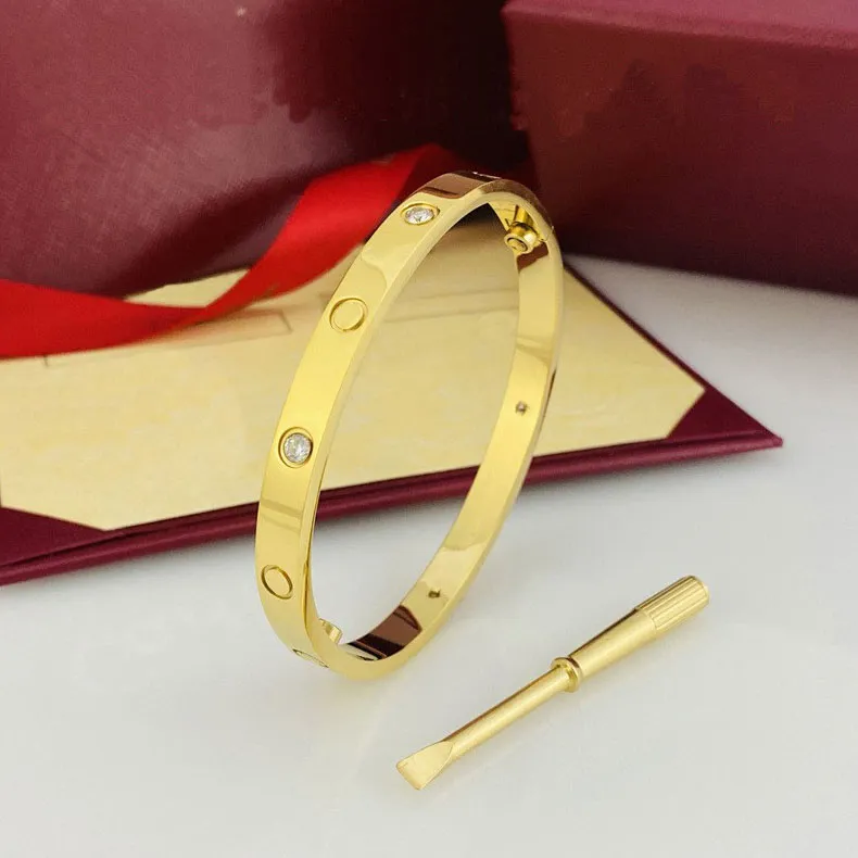 Pulseira de designer pulseira de amor de ouro dia dos namorados 18k banhado a ouro tamanho 4/5/6cm pulseira com imagem charme pulseira fazendo kit para meninas pulseira para casais