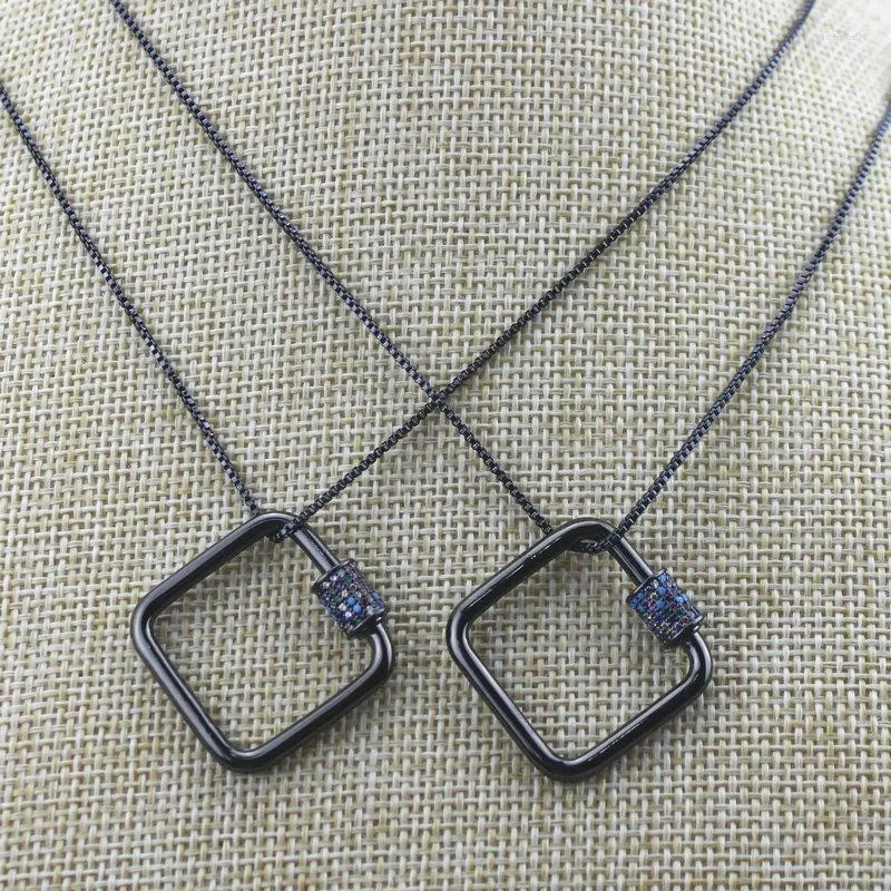 Pendant Necklaces 16inch 5str/lot Fashion Cz Necklace Cubic Zirconia Clasp Charm Component Handmade Jewelry