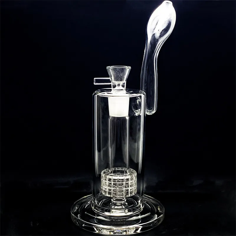 Flat mouth Mobius matrix glass hookah with 1 birdcage perc (gb350)