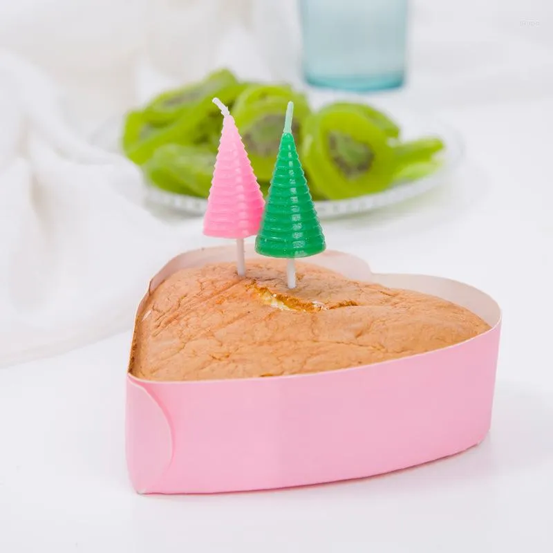 Bougeoirs fête d'anniversaire pour enfants gâteau fournitures de cuisson arbre de noël vert modélisation petite atmosphère