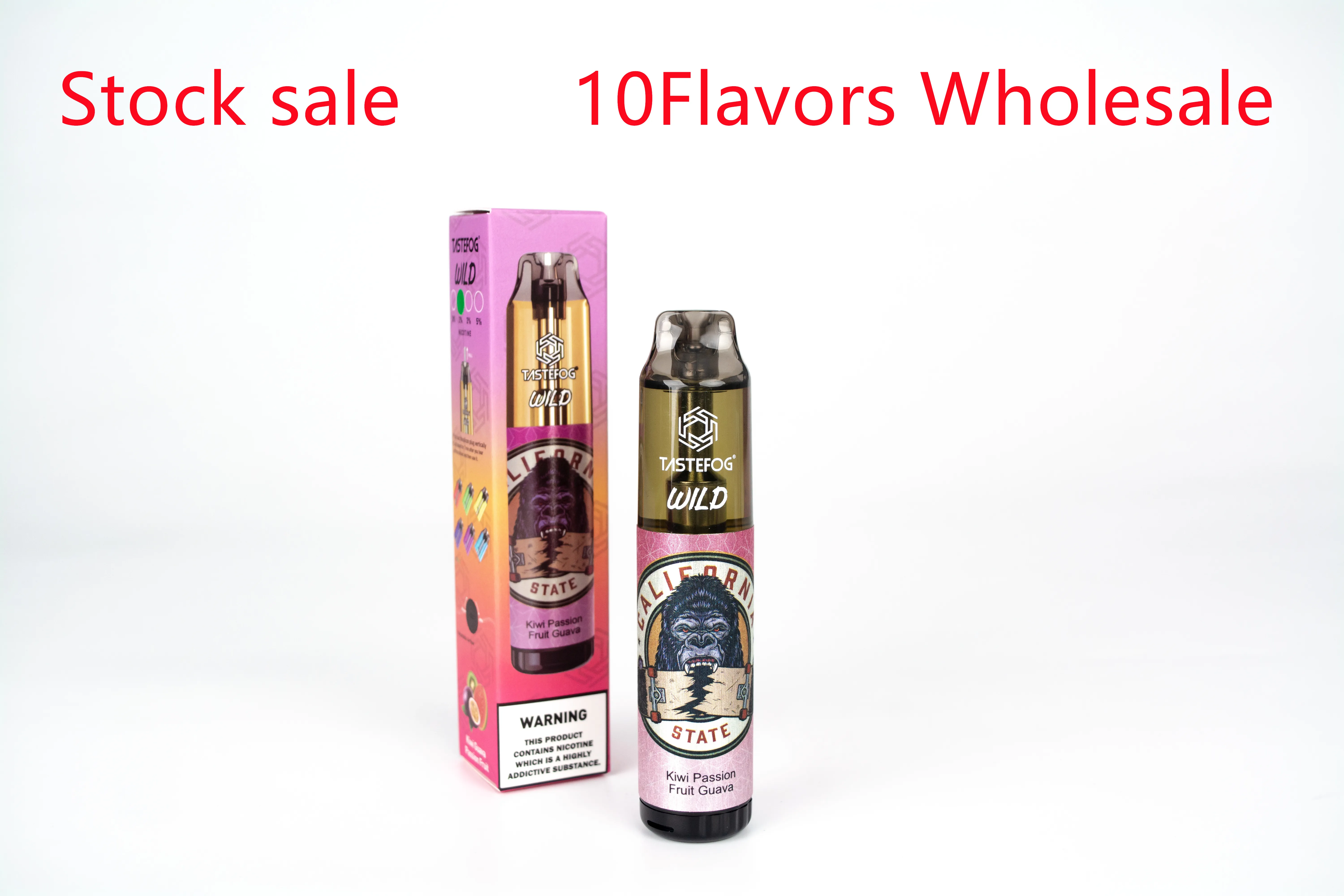 Factory Direct Sale Tastefog Wild 7000 Puffs Disponible Vape Pen 2% 15 ml 850mAh 10 Flavors i lager