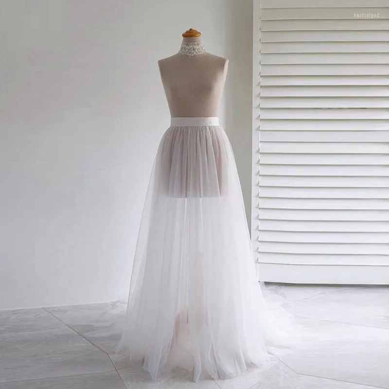 Satin tulle top maxi skirt