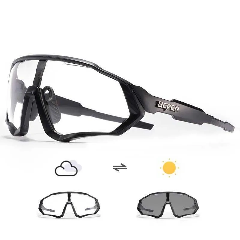 Lunettes de plein air SCVCN Lunettes de cyclisme Photochromiques Sport Lunettes de soleil Hommes VTT Montagne Route Vélo Lunettes Protection Vélo Lunettes P230518