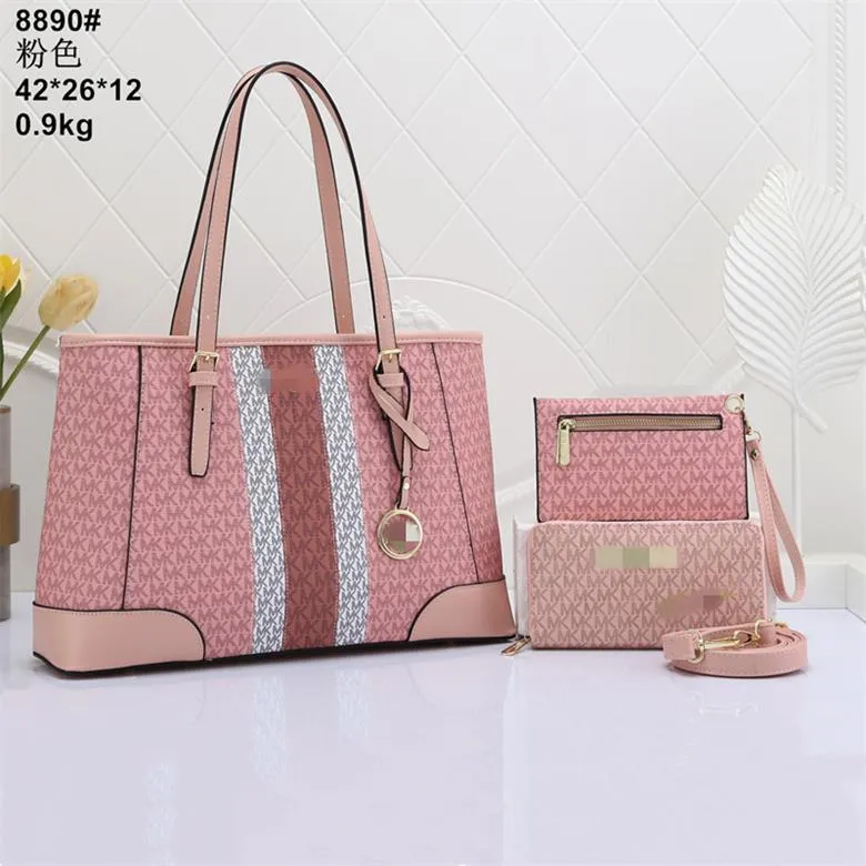 Michaelss Kor Bags 2024 Nieuwe aankomst 3 stuks Set Designer Bags Dames Top Kwaliteit Crossbody Handtas Lady Tote Coin Purse Schoudertassen 8890