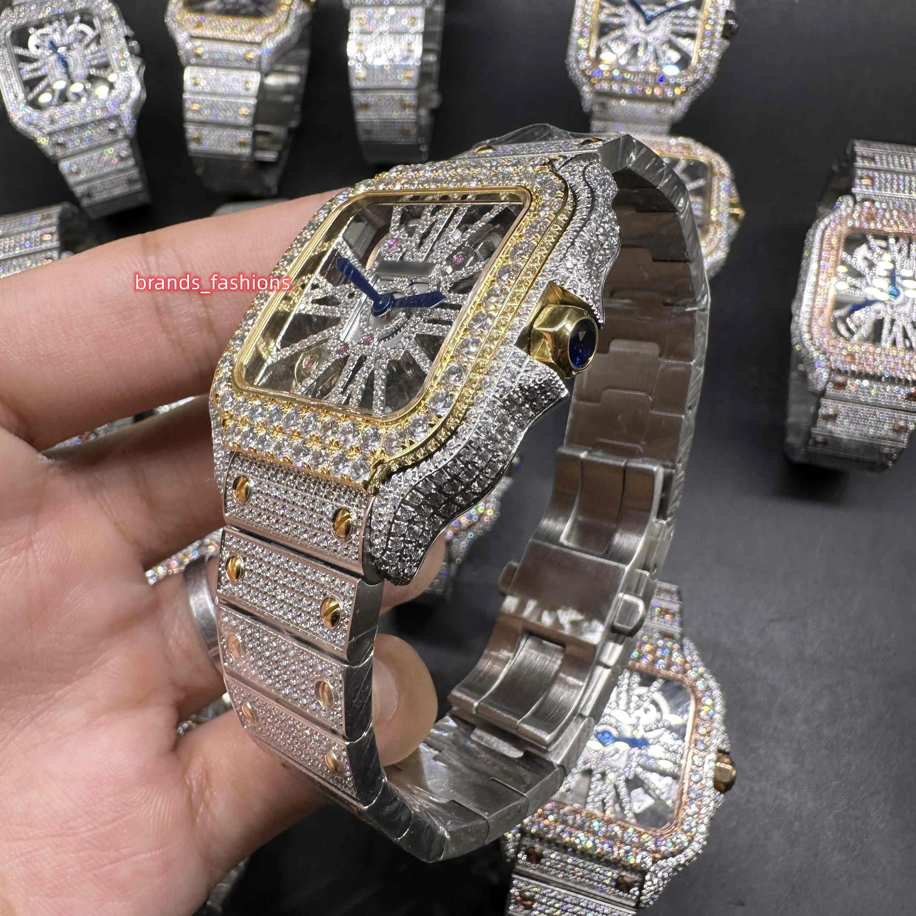 The Latest Mens Hip Hop Watch In 2023 Iced Out Large Diamond Bezel