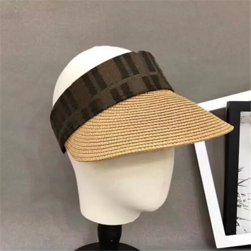 Letnia trawa warkocz słoneczne czapki letnie wizjera projektant pusta czapki luksusowe sunbonnet podróżowanie plaż