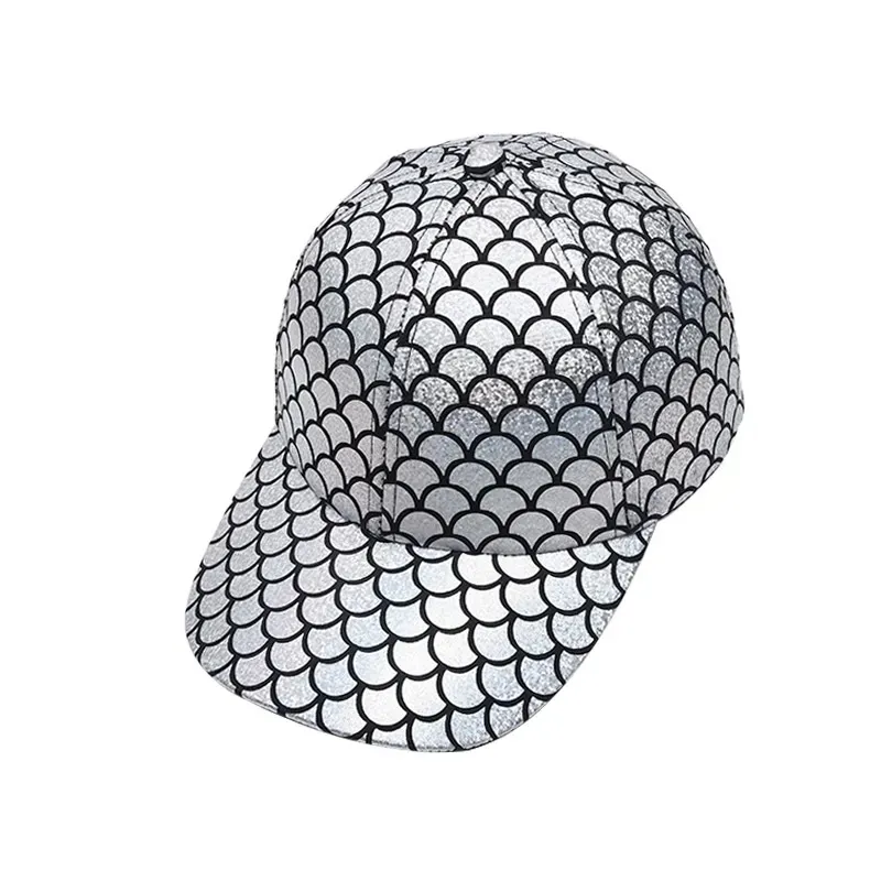 Fish Scale Baseball Cap Personality Street Hip Hop Outdoor Leisure Cap Hip Hop Hat Party Hats DB542