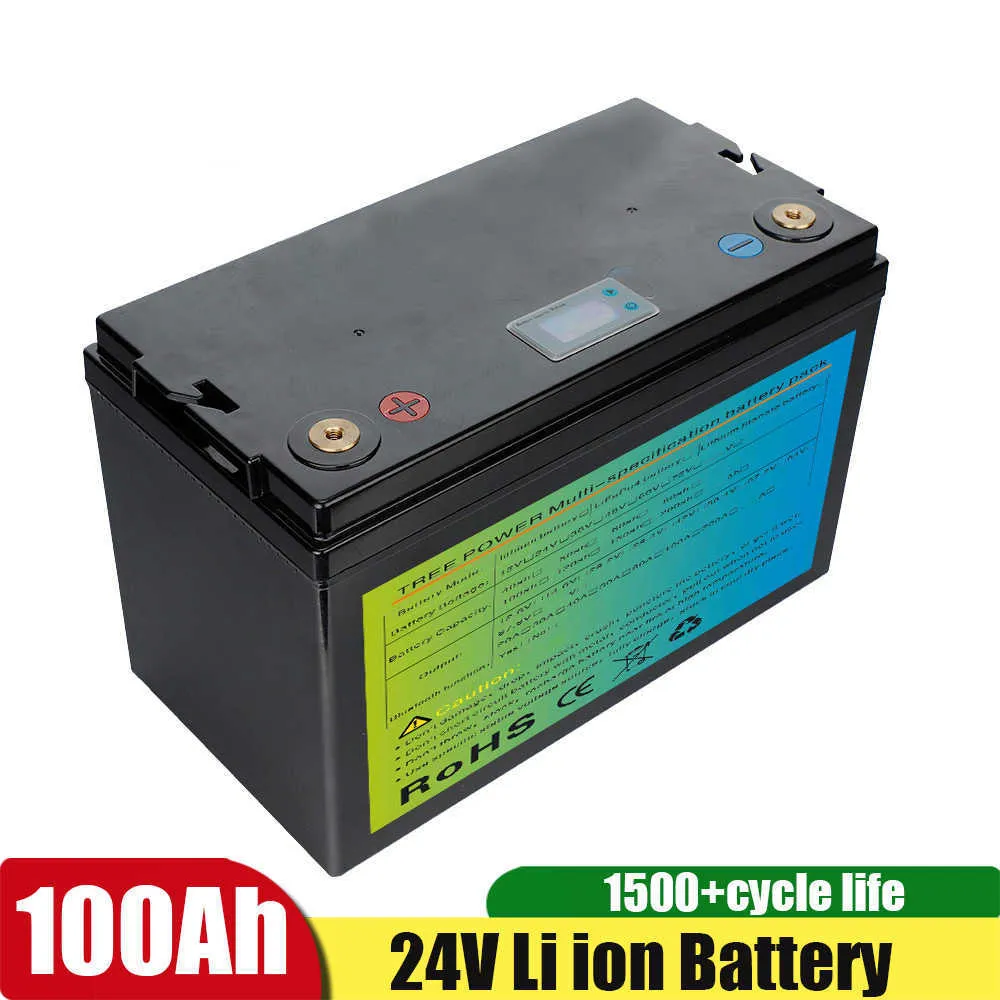 Étanche 24V 100AH Lithium Ion Batterie Vélo Électrique 24V Solaire