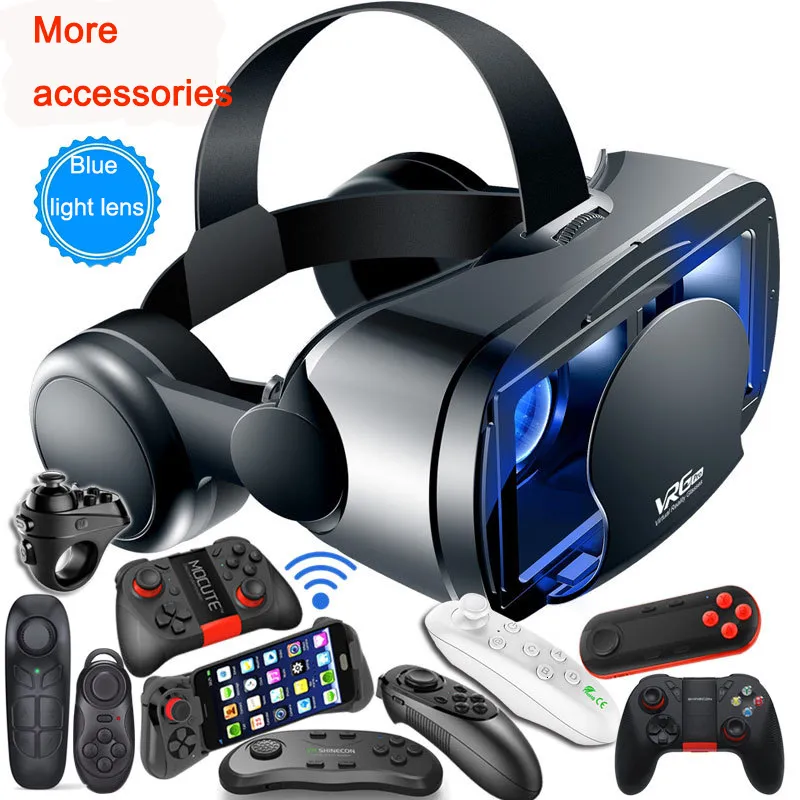 VR Glasses VRG Pro 3D VR Glasses Virtual Reality Full Screen Visual Wide-Angle VR Glasses Box for 5〜7インチスマートフォン眼鏡230518