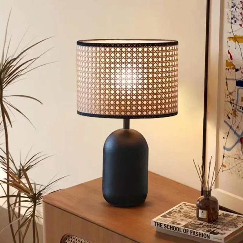 Vintage Rattan Bamboo Table Lamp For Living Room And Bedroom Decoration Bamboo Woven Desk Lamp With Standing Night Light For Home Decor From Ouyanxi 200.33 DHgate.Com